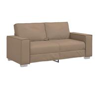 vidaXL Canapé Deux Places Cappuccino 180 cm Simili Cuir | Un look moderne avec une belle couleur cappuccino, Fait en tissu Textilène robuste et en cadre en métal solide,