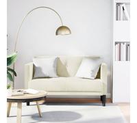Vidaxl Canapé Deux Places Crème 111 Cm Velours