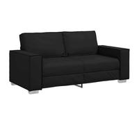 vidaXL Canapé deux places – Simili cuir, moderne et confortable – Noir 180 cm