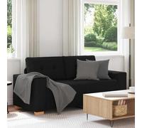 vidaXL Canapé deux places noir 180x77x82 cm en tissu