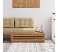 vidaXL Canapé d'extérieur Extrémité 3 pièces Naturel/Beige 115×83×73 cm – Résistant aux intempéries
