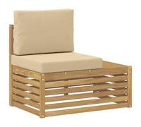 vidaXL Canapé d'extérieur extrémité avec Coussin Blanc 91 x 63 x 73 cm, Mobilier de Jardin Moderne, résistant aux intempéries, canapés élégants pour Balcon, Bois Solide et Flexible