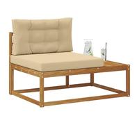 vidaXL Canapé d'extérieur extrémité Naturel 115 x 83 x 73 cm, Mobilier de Jardin, Moderne et modulable, sectionnel Durable, détente élégante et Flexible
