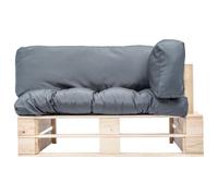 vidaXL Canapé d'extérieur palettes avec coussins en pin gris