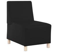 vidaXL Canapé en Cuir synthétique Noir, capacité de 110 kg, Dimensions : 55 x 74 x 82 cm. Cadre en contreplaqué Costaud, Pieds en Plastique, Assise en Mousse. À Assembler. Canapé pour Salon intérieur