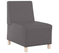 vidaXL Canapé en simili cuir gris 55 x 74 x 82 cm, rempli de mousse. Parfait pour l'intérieur, avec un cadre en bois costaud, un tissu qui respire et des pieds en plastique bien stables. Son design e