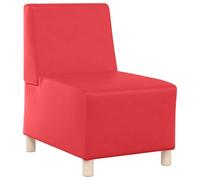 vidaXL Canapé en simili cuir Rouge - 55 x 74 x 82 cm. Fabriqué en bois aggloméré, rembourré en mousse. Pieds en plastique noir. Monté facilement, design contemporain pour le salon, et le tissu est su