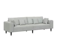 vidaXL Canapé en Velours avec Coussin Gris Clair 208 cm Velours, Canapé en Velours Chic, sièges Modernes, Couchage résistant, Confortable Ensemble Designer pour Salon