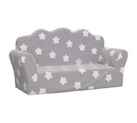 vidaXL Canapé 2 places pour enfants 357046 – Lit de jour avec dossier et accoudoirs, Gris clair
