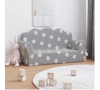 vidaXL Canapé Enfants 2 Places, Lit de Jour avec Dossier et Accoudoirs, Lit d'Invité pour Tout-petits Salon, Gris Clair avec 357046