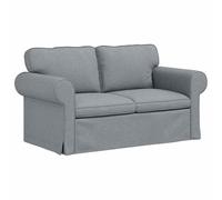 vidaXL Canapé sectionnel Gris clair 155 x 82 x 80 cm Tissu doux et résistant Moderne