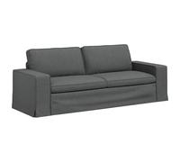 vidaXL Canapé Gris foncé 222 x 80 x 82 cm Mét¿¿