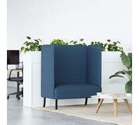 Vidaxl Canapé Haut Dossier Bleu 109x56x121 Cm Tissu Bleu