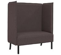 Vidaxl Canapé Haut Dossier Marron Foncé 109x56x121 Cm En Tissu Marron