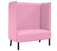 vidaXL Canapé Haut Dossier Rose 109x56x121 cm Tissu