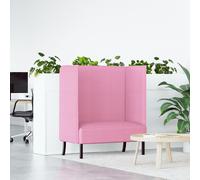 vidaXL Canapé Haut Dossier Rose 109x56x121 cm Tissu