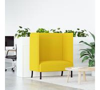 vidaXL Canapé Haut Jaune Clair 109x56x121 cm Tissu