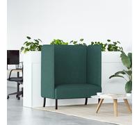 Vidaxl Canapé Haut Vert Foncé 109x56x121 Cm Tissu Vert
