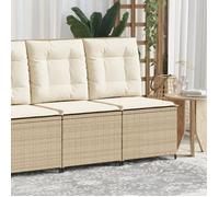 Vidaxl Canapé Inclinable De Jardin Avec Coussins Beige Résine Tressée