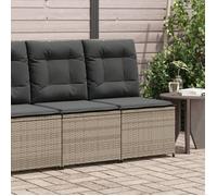 Vidaxl Canapé Inclinable De Jardin Avec Coussins Gris Résine Tressée