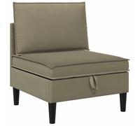 vidaXL Canapé intermédiaire avec rangement en velours kaki, canapé ergonomique moderne, design rectangulaire, rangement large, meubles durables, sièges doux et confortables