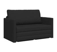 vidaXL Canapé-Lit 110cm Noir Tissu, Canapé Moderne, canapé rectangulaire Compact, canapé Convertible en Velours stylé, sièges Doux et durables, Meubles Fonctionnels