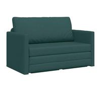 vidaXL Canapé-lit 110 cm – Moderne convertible, tissu velours vert foncé, compact