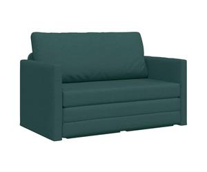 vidaXL Canapé-Lit 110cm Vert foncé Tissu, Canapé-lit Moderne, canapé Ajustable, Meuble Multifonction, Gain de Place, Mini lit inclinable