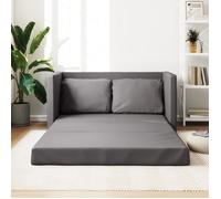 vidaXL Canapé-lit 2 en 1 Lit de jour pliable 112x174x55 cm coussins rembourrés similicuir gris