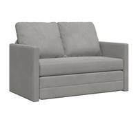 vidaXL Canapé-lit 2 en 1 velours gris clair 122x204x55 cm 353957