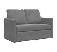 vidaXL Canapé-lit 2 en 1 Gris foncé 122x204x55 cm Velours