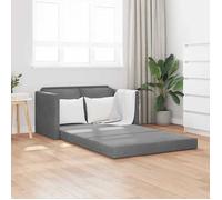 vidaXL Canapé-lit 2 en 1 353958 velours 122x204x55 cm gris foncé avec coussin