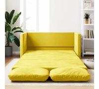 Vidaxl Canapé-Lit 2 En 1 Jaune Foncé 122x204x55 Cm Velours Jaune
