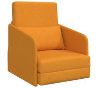 vidaXL Canapé-lit 2 en 1 Jaune foncé avec Housses Amovibles. Compact, idéal pour Le Salon et la Chambre. Fauteuil d'accent Moderne et Confortable. Résistant aux Taches et Parfait pour la Lecture.