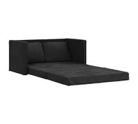 vidaXL Canapé-lit 2 en 1 noir 122x204x55 cm velours 353959