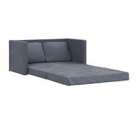 vidaXL Canapé-lit 2 en 1 gris foncé 122x204x55 cm velours 353958