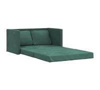 vidaXL Canapé-lit 2 en 1 vert foncé 122x204x55 cm velours 353961
