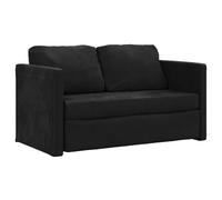 vidaXL Canapé-lit 2 en 1 Noir 122x204x55 cm Velours
