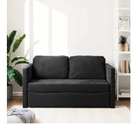vidaXL Canapé-lit 2 en 1 353959 en velours noir 122x204x55 cm