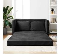 vidaXL Canapé-lit 2 en 1 noir 122x204x55 cm velours 353959