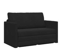 vidaXL Canapé Lit 2-en-1 Noir Design Moderne Assise Confortable Idéal pour Salon Salle de Séjour Entretien Facile Mobilier Contemporain Intérieur Transformable