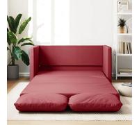 vidaXL Canapé-lit 2 en 1 rouge bordeaux 112x174x55 cm similicuir