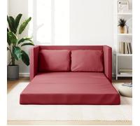 vidaXL Canapé-lit 2 en 1 rouge bordeaux 112x174x55 cm similicuir 353977