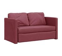 vidaXL Canapé-lit 2 en 1 tissu rouge bordeaux 112x174x55 cm 353967
