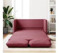 vidaXL Canapé-lit 2 en 1 rouge bordeaux 112x174x55 cm tissu 353967