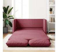Vidaxl Canapé-Lit 2 En 1 Rouge Bordeaux 112x174x55 Cm Tissu Rouge