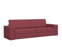 Vidaxl Canapé Lit 2-En-1 Rouge Vin 245x150x60.5 Cm Tissu Rouge