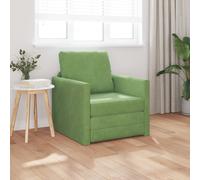 vidaXL Canapé-lit 2-en-1 Vert clair 74x77x81 cm Velours