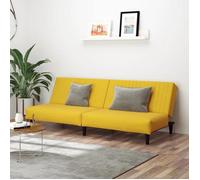 Vidaxl Canapé-Lit 2 Places Jaune Velours Jaune