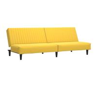 vidaXL Canapé-lit 2 places jaune velours 375933